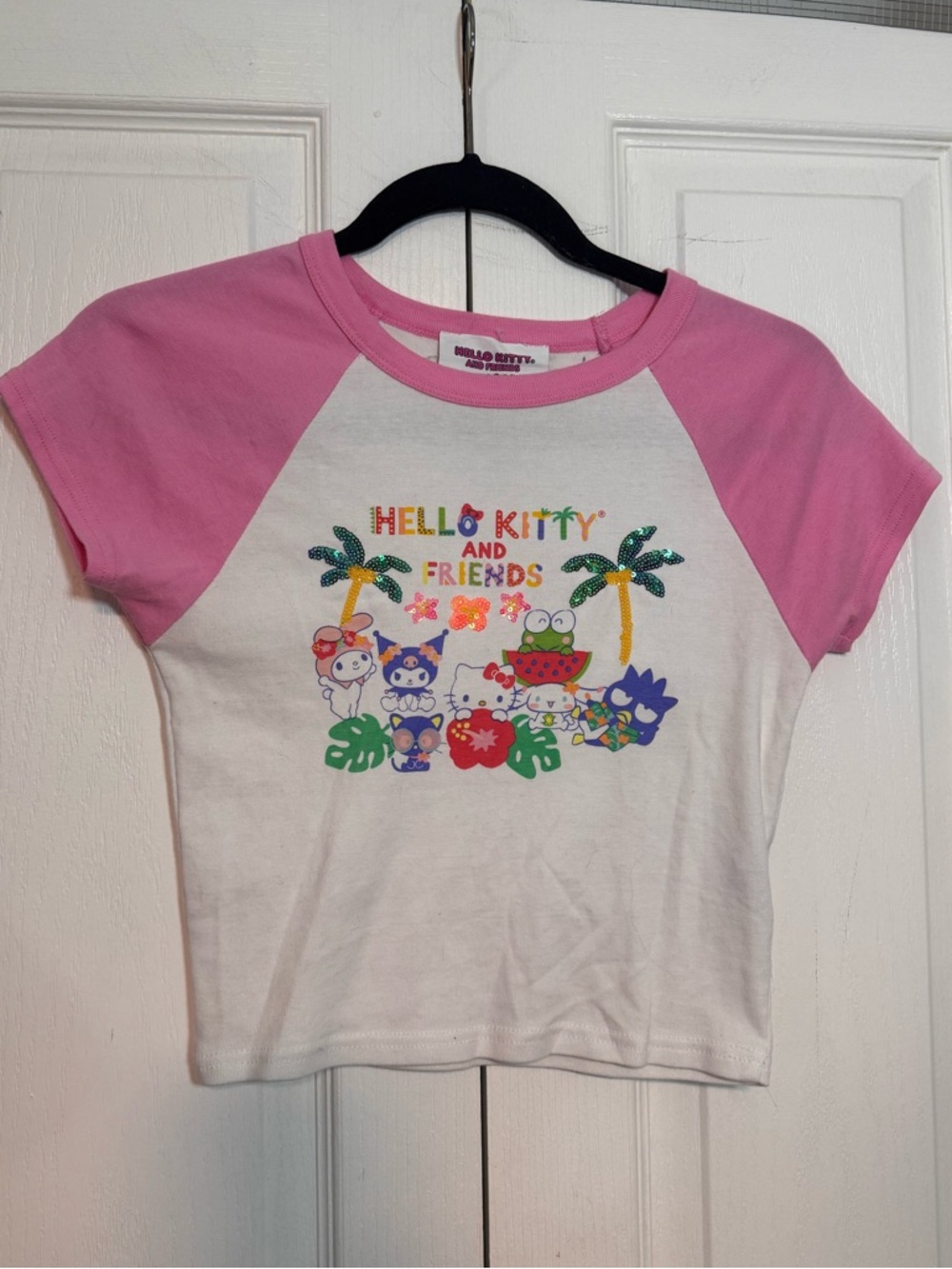 Hello Kitty and Friends Forever 21 collab baby tee sequins size small